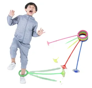 Tobillo Skip Ball Anillo para niños flash luz baile fitness Bola de rebote anillo giratorio una pierna columpio Bola de salto