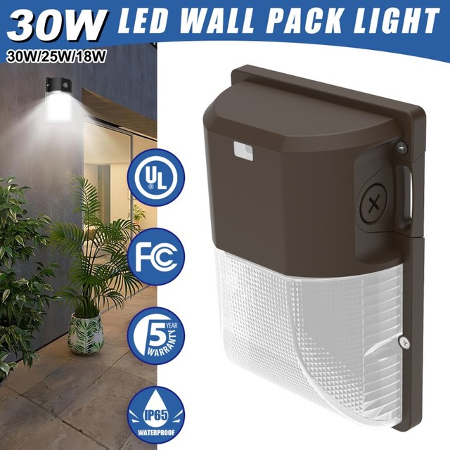 30W LED Wall Pack Light 3600LM 5000K  120V LED Outdoor Wall Mount Light 150-250W MH/HPS Replacement Waterproof Security Lighting
