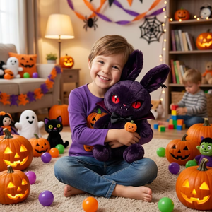 Direkt vom Hersteller: Maßgefertigtes Halloween-Plüschtier, Hochwertiger Lila Hase als Kuscheltier für Feiertagsaktionen und den Einzelhandel - Product Image 2