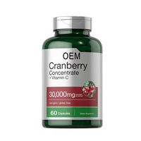 Compléments alimentaires à base de canneberge en capsules, extrait naturel pour le soutien des voies urinaires et du système immunitaire, usage adulte, vente en gros d'usine OEM