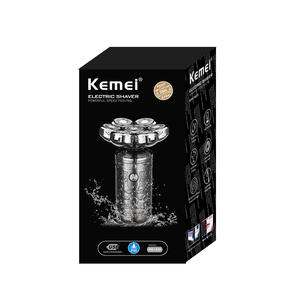 เครื่องโกนหนวดไฟฟ้า Kemei รุ่น KM-1523 ใบมีด 7 ใบ หัวโกนแบบลอยตัว ตัวเครื่องโลหะ ชาร์จผ่าน USB สำหรับผู้ชาย - Product Image 4