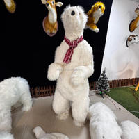 M672 Realistisches Animatronisches Tiermodell Weihnachtsdekoration für Zuhause Großer Weißer Eisbär Weihnachtsdekoration