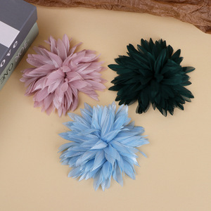 Flores de Chifón Hechas a Mano de 11CM, Accesorios Decorativos de Tela para Ropa y Joyería DIY, Primavera 2025 - Product Image 3