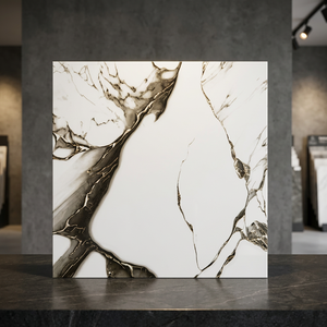 กระเบื้องปูพื้นเซรามิกสีขาวขนาด 40x40 ซม. กันลื่น ทนทาน สำหรับจอดรถ ตกแต่ง สวยงาม - Product Image 4