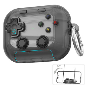 Funda Transparente para Airpods 4/<span class=keywords><strong>Pro</strong></span> <span class=keywords><strong>2</strong></span>/<span class=keywords><strong>Pro</strong></span> 3 con Diseño Retro de Consola de Juegos - Product Image 1