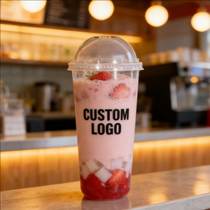 Conteneur en plastique transparent épais de luxe jetable en forme de U de 11 oz, 20 oz, 30 oz pour thé au lait en gros - Product Image 3