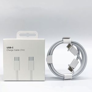สายชาร์จ3A เร็ว PD 60W USB Type-C ถึง C สายไนลอนถ่ายโอนข้อมูลความเร็วสูงสำหรับโทรศัพท์มือถือ iPhone 15 16 Series - Product Image 2