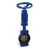 Válvula de Mariposa Semilug Tipo Wafer de Alta Calidad DIN JIS BS API PN10/16 Marca KXC Certificada CE para Agua con Engranaje Cónico