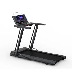 Treadmill lari 7 lapisan portabel muatan besar Treadmill lari Treadmill berlari dilipat dengan dilipat secara vertikal dan penyimpanan