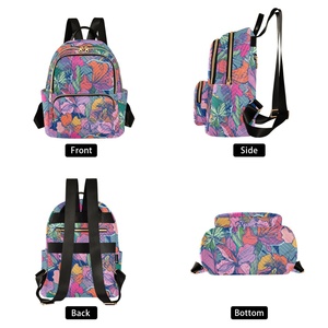 Hawaiian <b>Backpack</b> Customs Flower Two Size Travel <b>Backpacks</b> Quilted Casual Travel Women's Sports <b>Backpack</b> With Logo - Product Image 2