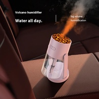 Diffuseur de flamme festif OEM en gros 500ml, humidificateur avec lumière LED colorée, lampe de nuit décorative pour la maison