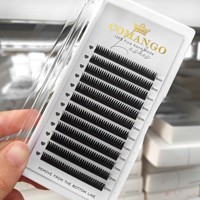 CoMango Manga Wet Spikes Extensiones de Pestañas Tipo Wispy para Cosplay, Fans Premade con Base Plana 8-15mm Curva C/D/L, Proveedor de Pestañas