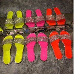 Sandalias de Playa con Pedrería para Mujer, Chanclas Casuales de Verano, con Cristales Brillantes, Venta al Por Mayor - Product Image 3