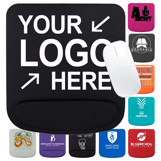 Wholesale Custom Ergonomic Mouse Pad with Logo UV Printing Rubber/Cloth Square 3D RGB Wrist Rest Custom Color & Size
