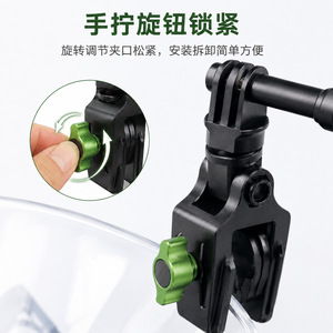Support de caméra d'action pour moto en alliage d'aluminium avec clip de pare-brise rotatif à 360 degrés – Charmant et pratique - Product Image 5