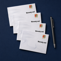 Carte de garantie personnalisée imprimée avec motif ondulé et logo pour les packs de service après-vente d'appareils électroménagers et d'électronique