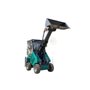 Mini-chargeuse sur pneus diesel verte à rayon de braquage court pour le nettoyage des routes municipales - Product Image 5