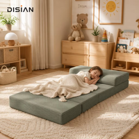 Sofá Cama DISIAN Canape Sin Estructura - Diseño Modular Plegable, Funda de Tela Extraíble, Relleno de Espuma Ecológica, Ideal para Apartamentos