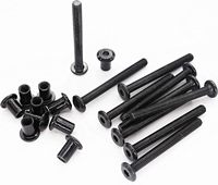 Baut tutup soket Drive Hex hitam M6, 15mm 20mm 25mm 30mm 35mm, Kit baut furnitur kepala Allen