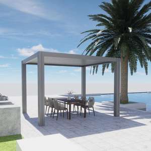 Pergola en aluminium avec lames orientables, délai de livraison rapide pour les solutions d'ombrage de jardin - Product Image 1