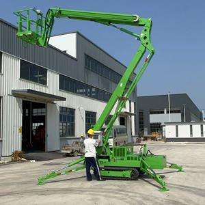 Сертифицированная CE 10-метровая телескопическая электрическая подъемная платформа на гусеничном ходу для внутренних и наружных работ - Product Image 2