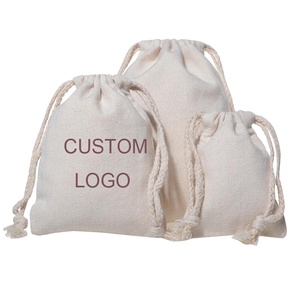 Bolsa de Algodón con Cordón y Logotipo Personalizado OEM, Solución de Almacenamiento Lavable para Joyería, Dulces, Regalos, Lona - Product Image 1