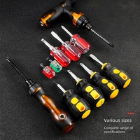Mini tournevis double tête magnétique, plat et cruciforme 2 en 1, en acier CR-V, outil de réparation de poche