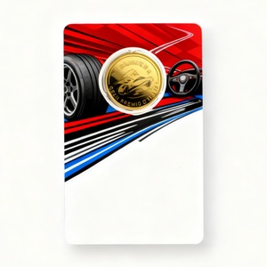 1/4 ounce đồng xu vàng bao bì vỉ đúc chất lượng xe đua thách thức đồng xu thẻ giấy chứng nhận cho Racing Fan Coin Collector - Product Image 6