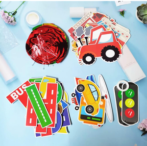 Transport thème avion voiture bateau Train joyeux anniversaire bannières drapeaux feuille tourbillons guirlande pour enfants garçons fête d'anniversaire fournitures - Product Image 5