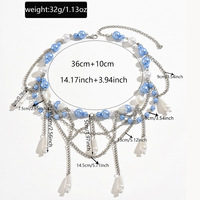 Collier de perles, bijou de luxe léger, accessoire haut de gamme, pendentif pour femme, longue chaîne de clavicule
