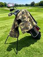 Serviette de golf personnalisée en microfibre gaufrée de haute qualité avec clip mousqueton, motifs sur mesure