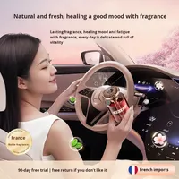 Diffuseur d'air pour voiture en verre, parfum longue durée, parfum léger, unisexe, parfum d'intérieur haut de gamme, désodorisant, porte-gobelet