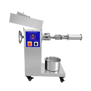 Máquina de prensado de aceite de oliva de acero inoxidable, minimáquina de extracción de aceite de prensa en frío