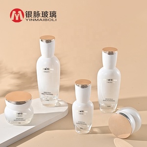 Cao Cấp Chăm sóc Da <span class=keywords><strong>Container</strong></span> Vòng Bao Bì 30G 50G Lọ Và Chai Thủy Tinh 40Ml <span class=keywords><strong>100Ml</strong></span> 120Ml Lotion Bơm Chai Tùy Chỉnh - Product Image 1