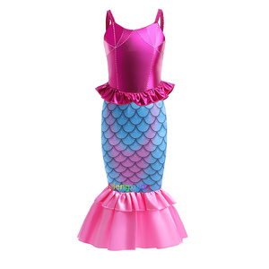 Déguisement de petites filles jarretelles sirène princesse habiller pour filles fête d'anniversaire Cosplay Halloween Arial TV & Movie Costumes - Product Image 4