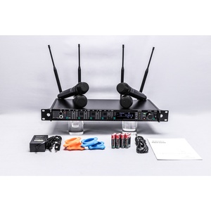 Ad4q Đúng Đa dạng IR Hồng Ngoại 4 Kênh Không Dây Microphone Kim Loại <span class=keywords><strong>Receiver</strong></span> Và Cầm Tay Cho Buổi Hòa Nhạc - Product Image 5