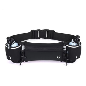 Outdoor Sports Elastic Neoprene Running <strong>Jogging</strong> Fanny Pack Double Water Bottle <strong>Holder</strong> Waist Bag Men Women - Product Image 1