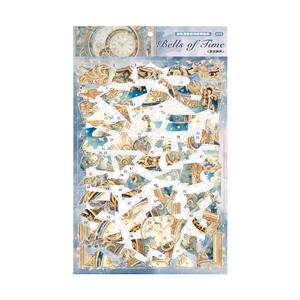 Paquete de 3 Hojas de Pegatinas de la Serie Memory Wander, Decoración Navideña, Retro Clásico, con Detalles Brillantes, Autoadhesivas, PET+Papel - Product Image 5