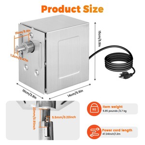 <span class=keywords><strong>Moteur</strong></span> de <span class=keywords><strong>barbecue</strong></span> robuste, <span class=keywords><strong>moteur</strong></span> de rôtissoire universel de remplacement <span class=keywords><strong>pour</strong></span> les rassemblements, le camping et les festivals - Product Image 6