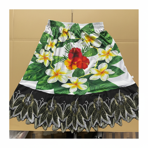 กระโปรงลายชนเผ่าโพลีนีเชียสไตล์ฮาวายกระโปรงลำลองของผู้หญิงศิลปะเกาะแปซิฟิกลายดอกไม้กระโปรงพิมพ์ลายระบายอากาศได้ - Product Image 1
