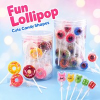 Fabrieksgroothandel Cartoon Harde Lollipops Gemengde Schattige Dieren Dinosaurus Fruitvormige Kinderen Fruit Smaak Lollipop voor Feest Cadeau