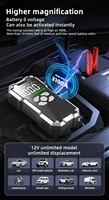 Nouveau compresseur d'air portable ABS 10000 mAh avec manomètre numérique pour gonfleur de pneus, démarreur de secours et machine tout-en-un