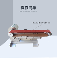 Compact Fixed Angle Electric Belt Sander with 775 Motor for Knife Sharpening and Precision Polishing (Plug-in Power)