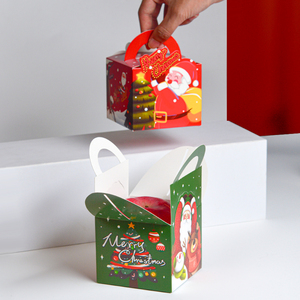 Giáng sinh cho Apple goodie kẹo điều trị hộp Glossy nhiều lớp di động giấy tráng cho Biscuit Đảng ủng hộ tốt cho thực phẩm hộp - Product Image 3