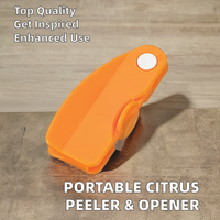 Draagbare Creatieve Keuken Fruit Groente Tool Plastic Sinaasappelschillers Gadgets Voor Citrusopener Ananas Peeling En Opslag