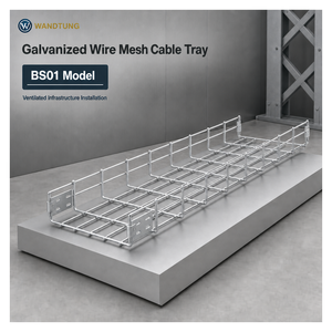 <span class=keywords><strong>Bac</strong></span> à câbles en treillis métallique galvanisé BS01 avec options de longueur de 2 m, 3 m et 4 m pour les projets électriques et de réseaux de bâtiments - Product Image 5