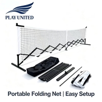Filet de pickleball portable pour usage extérieur, longueur 670 cm, poids 14 kg, détachable, installation facile, entraînement intérieur/extérieur, tissu Oxford, facile à transporter