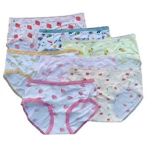 Wholesale in stock sweet floral printed underwear women traceless panties with bow decoration candy color Girl Ice silk briefs