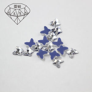 ASFA03 Strass thermocollants en forme de papillon 5*6 MM pour machine à thermocoller, pour la décoration de vêtements en cristal thermocollant - Product Image 4