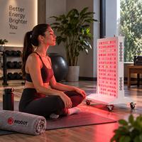 Appareil de luminothérapie LED infrarouge RedDot avec prise américaine, télécommande, design ultra-fin, soulagement de la douleur pour la maison
